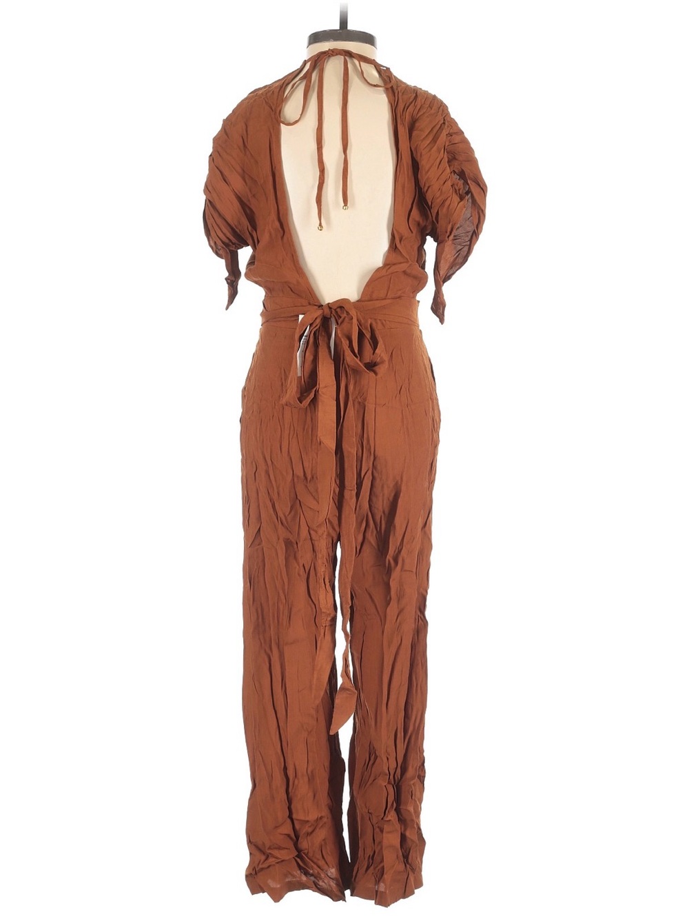 NWT Revolve Faithfull the Brand Cedric Wide-Leg Jumpsuit w Tie Waist US 4 Small - Picture 4 of 9